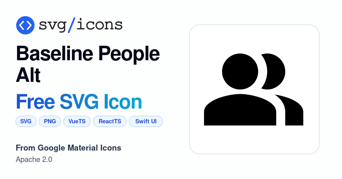 Baseline-people-alt SVG Icon - Free Baseline-people-alt PNG & SVG Download