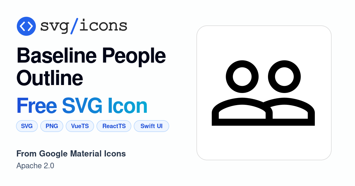 Baseline-people-outline SVG Icon - Free Baseline-people-outline PNG ...