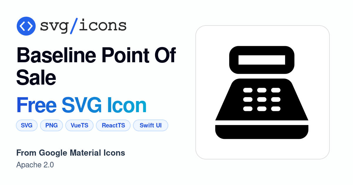 Baseline-point-of-sale SVG Icon - Free Baseline-point-of-sale PNG & SVG ...
