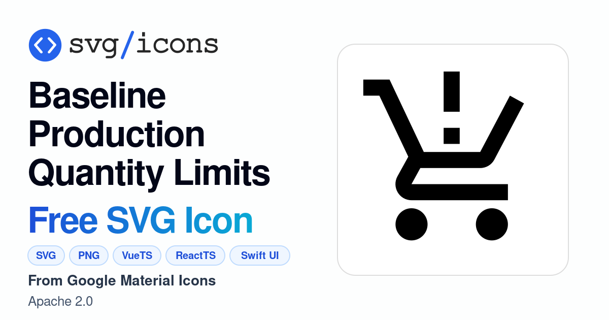 Baseline-production-quantity-limits SVG Icon - Free Baseline-production ...