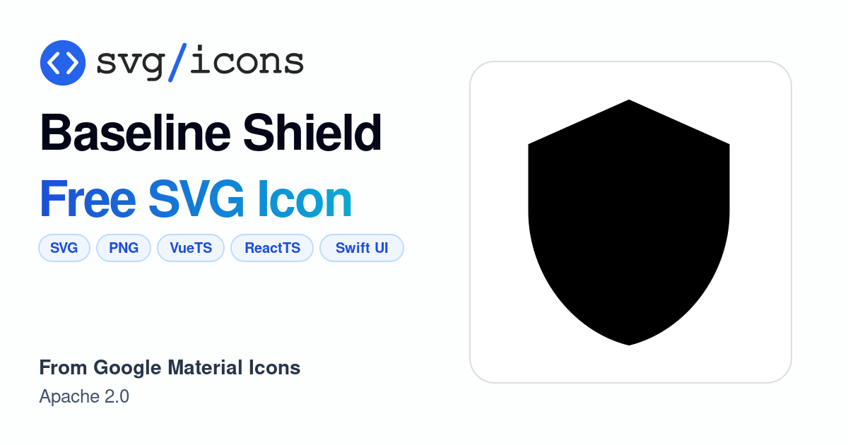Baseline-shield SVG Icon - Free Baseline-shield PNG & SVG Download