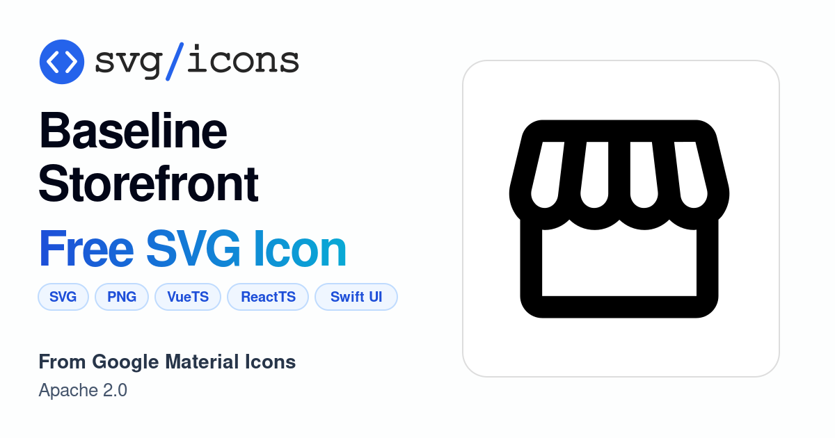 Baseline-storefront SVG Icon - Free Baseline-storefront PNG & SVG Download