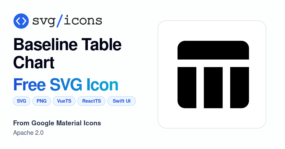 Baseline-table-chart SVG Icon - Free Baseline-table-chart PNG & SVG ...