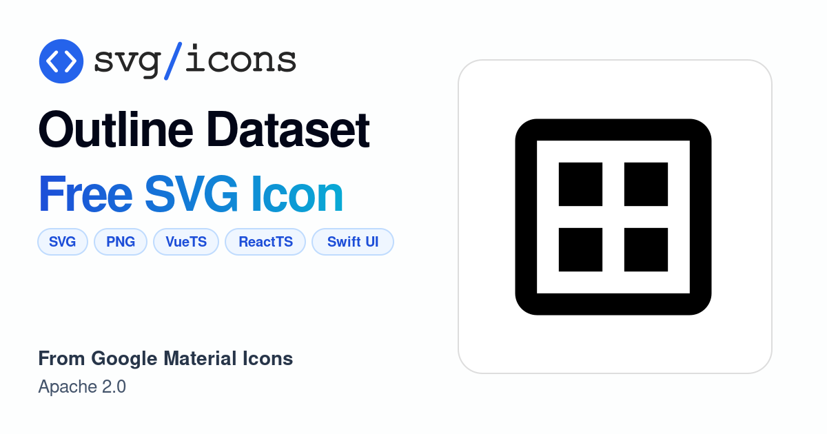 Outline-dataset SVG Icon - Free Outline-dataset PNG & SVG Download
