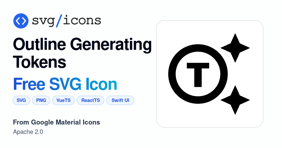Outline-generating-tokens SVG Icon - Free Outline-generating-tokens PNG ...