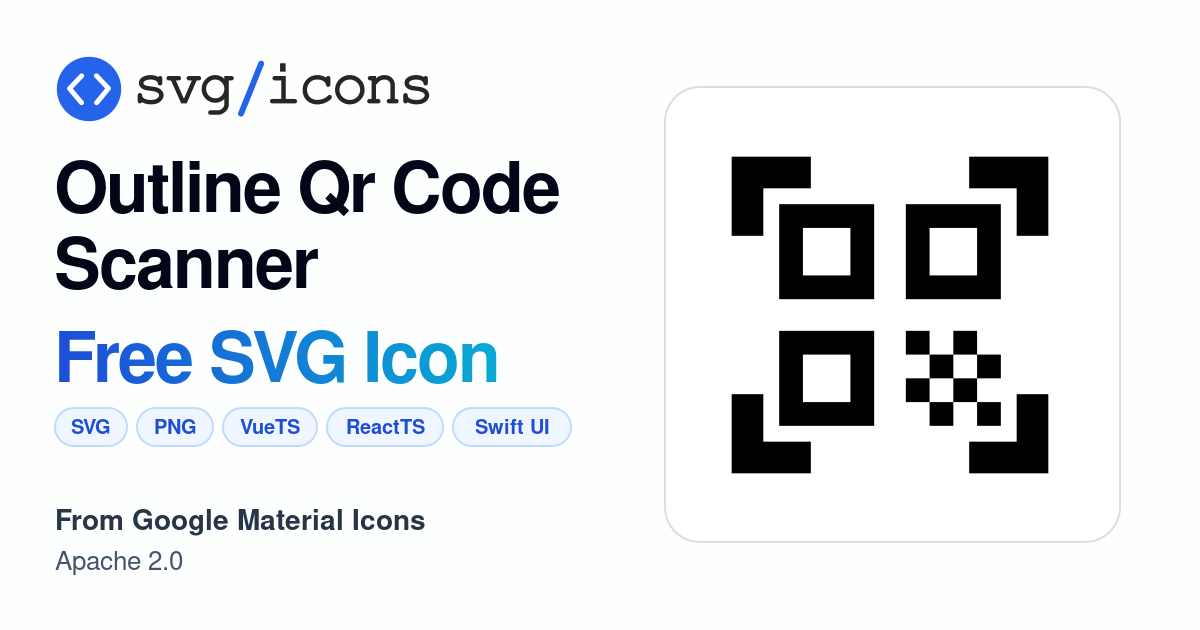 Outline-qr-code-scanner SVG Icon - Free Outline-qr-code-scanner PNG ...