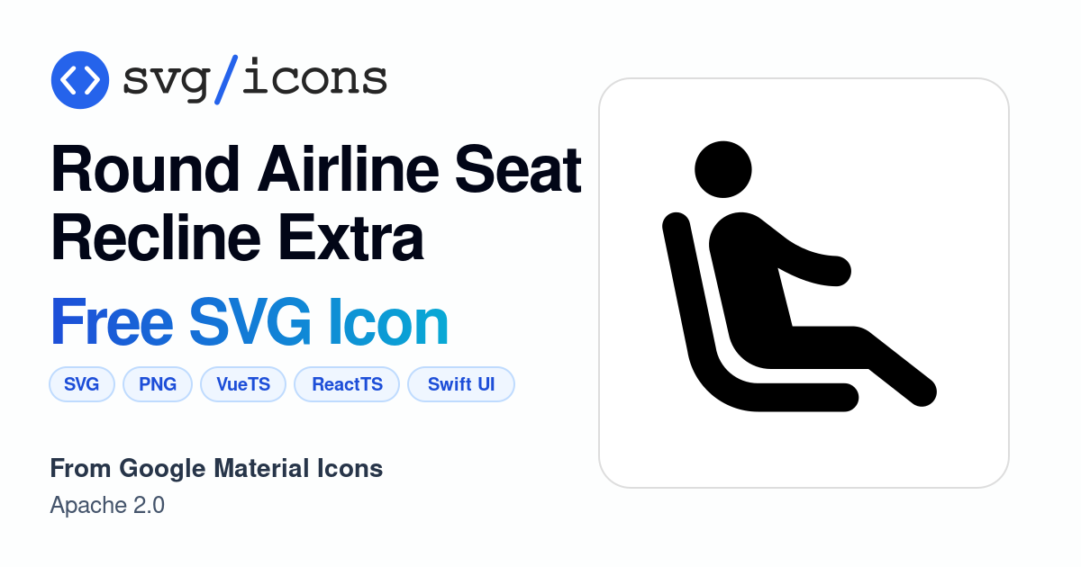 Round-airline-seat-recline-extra SVG Icon - Free Round-airline-seat ...