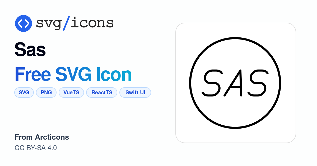 Sas SVG Icon - Free Sas PNG & SVG Download