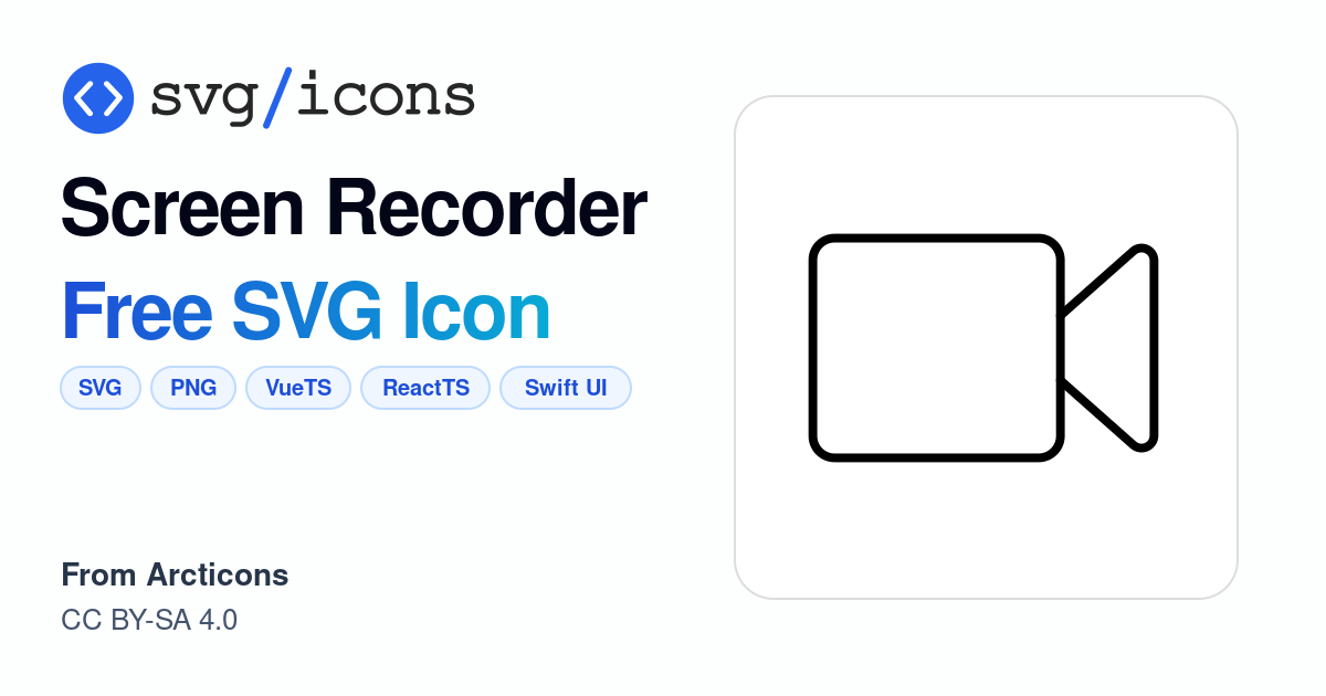 Screen-recorder SVG Icon - Free Screen-recorder PNG & SVG Download