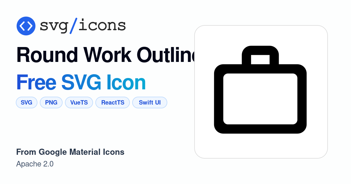 Round-work-outline SVG Icon - Free Round-work-outline PNG & SVG Download