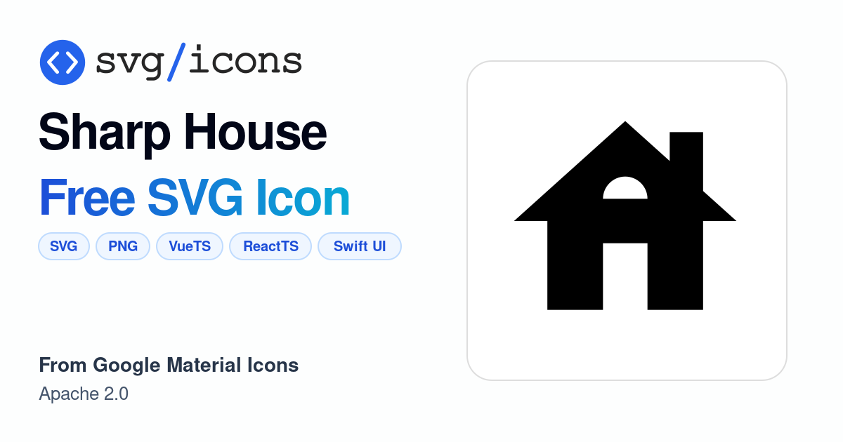 Sharp-house SVG Icon - Free Sharp-house PNG & SVG Download