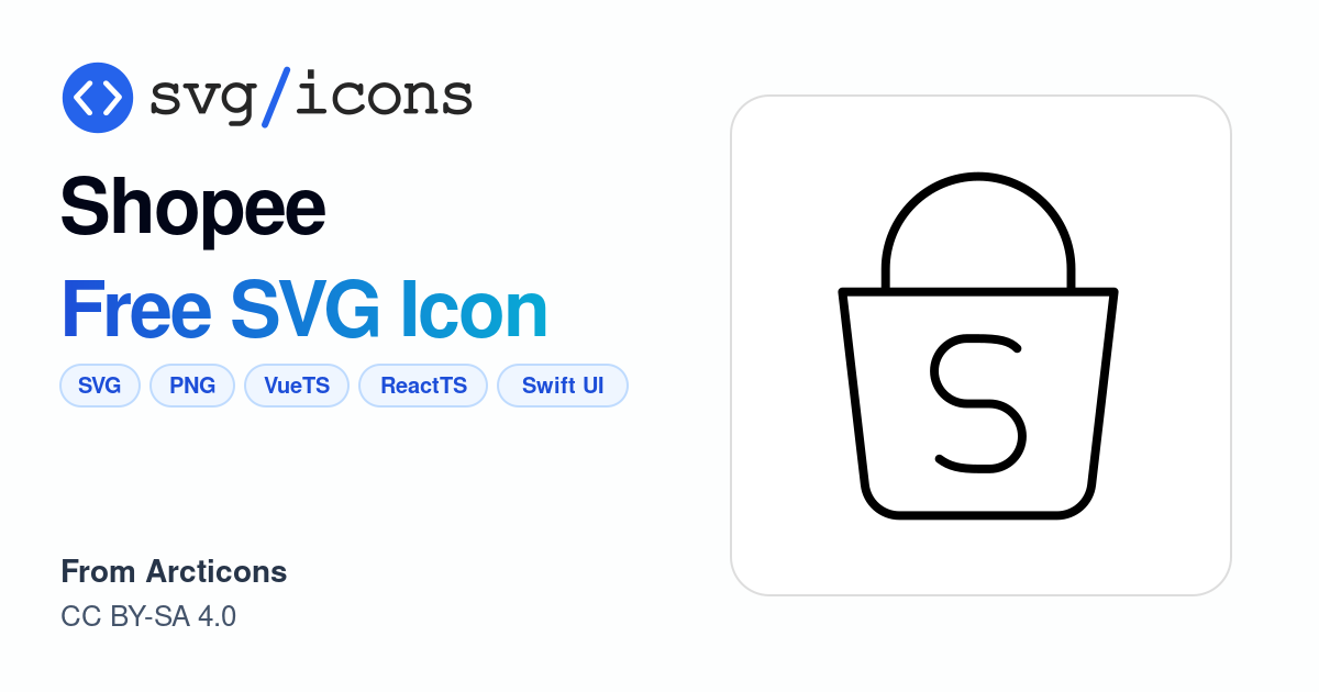 Shopee SVG Icon - Free Shopee PNG & SVG Download