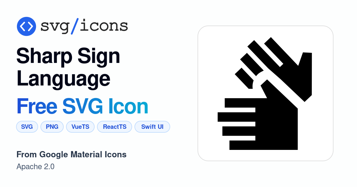 Sharp-sign-language SVG Icon - Free Sharp-sign-language PNG & SVG Download