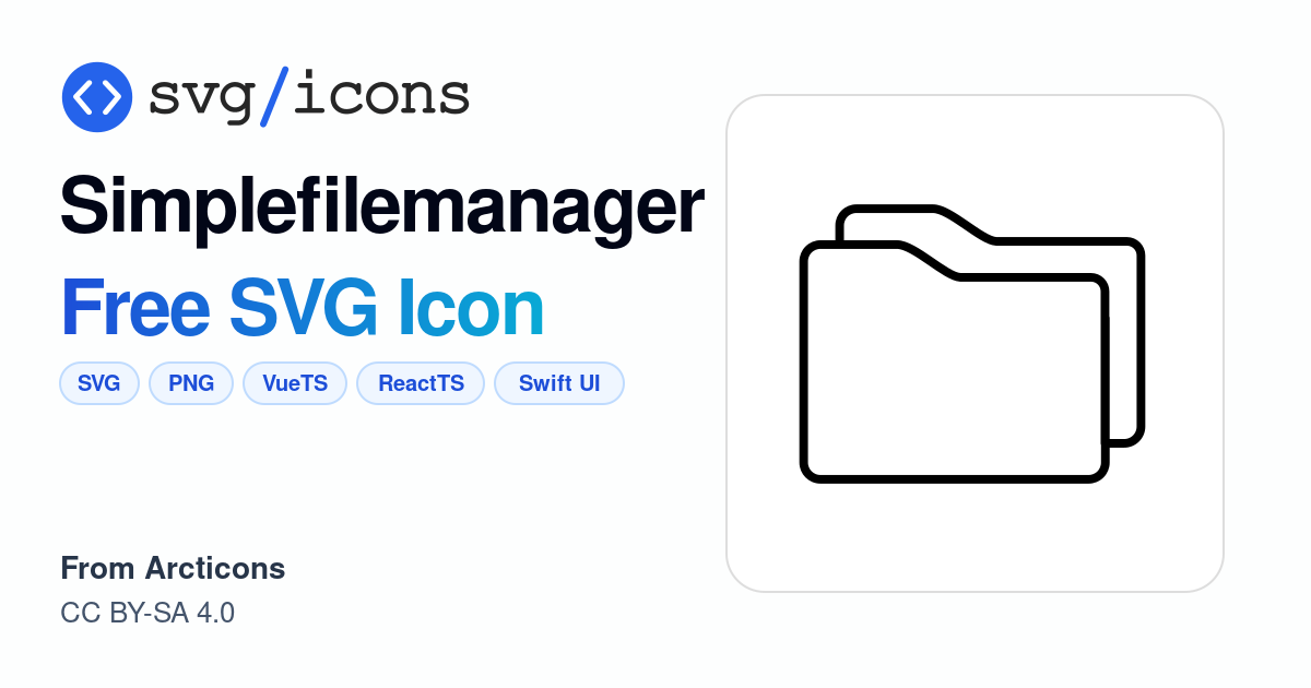 Simplefilemanager SVG Icon - Free Simplefilemanager PNG & SVG Download