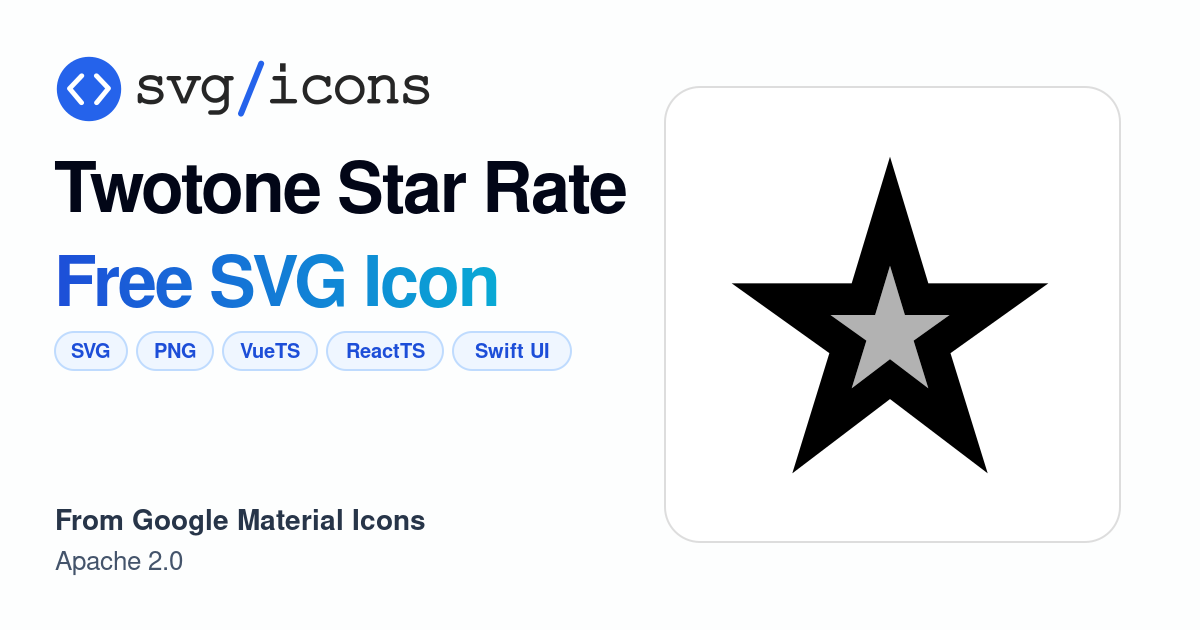 Twotone-star-rate SVG Icon - Free Twotone-star-rate PNG & SVG Download