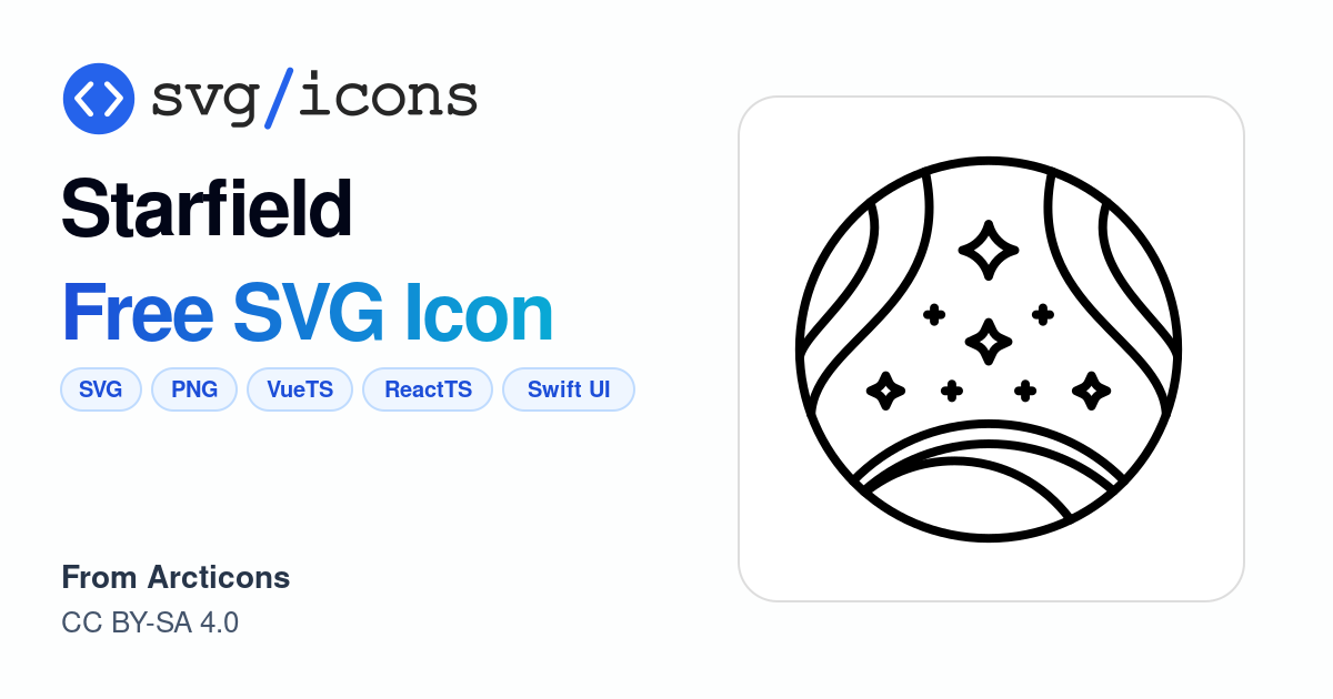 Starfield SVG Icon - Free Starfield PNG & SVG Download