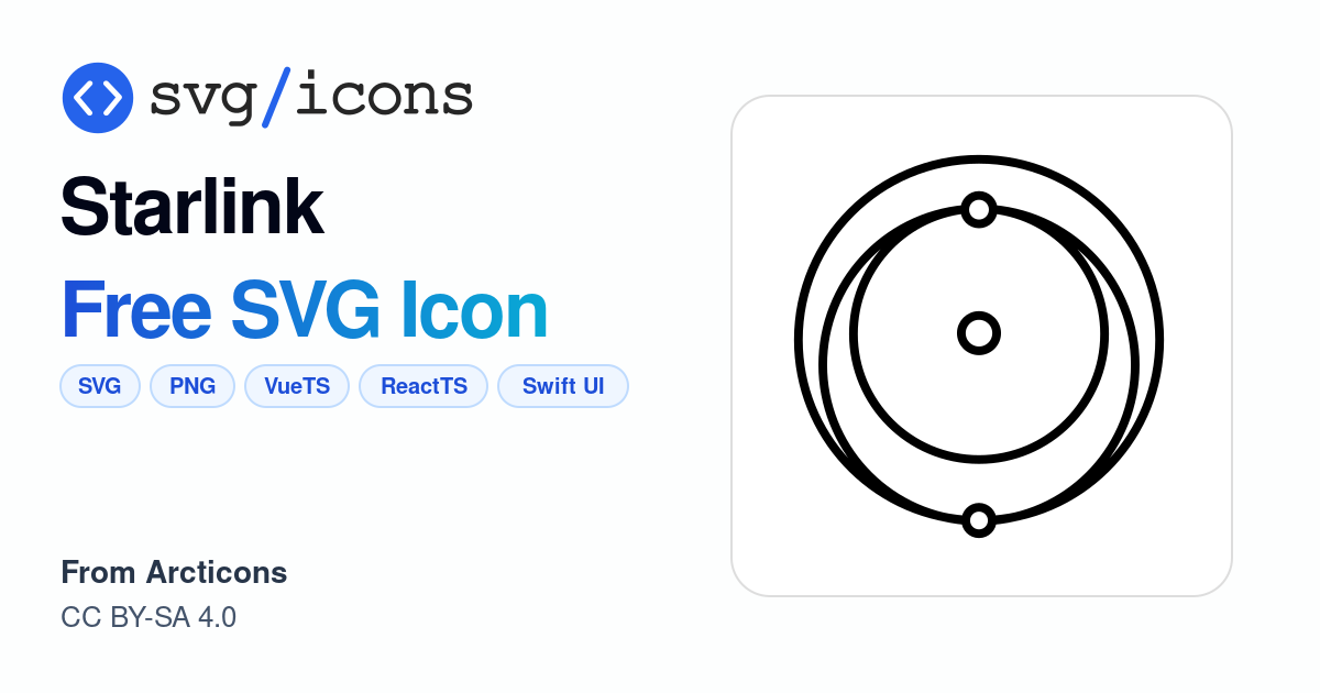 Starlink SVG Icon - Free Starlink PNG & SVG Download