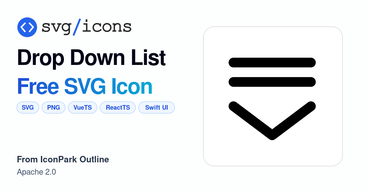 Drop-down-list SVG Icon - Free Drop-down-list PNG & SVG Download