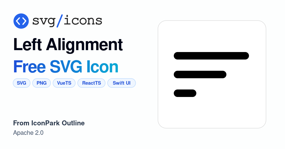 Left-alignment SVG Icon - Free Left-alignment PNG & SVG Download