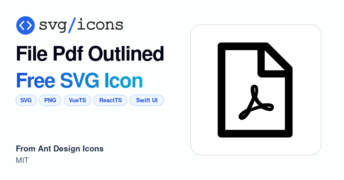 File-pdf-outlined SVG Icon - Free File-pdf-outlined PNG & SVG Download