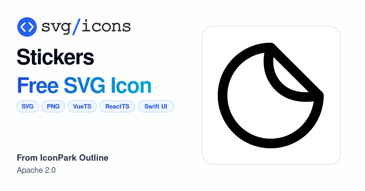 Stickers SVG Icon - Free Stickers PNG & SVG Download