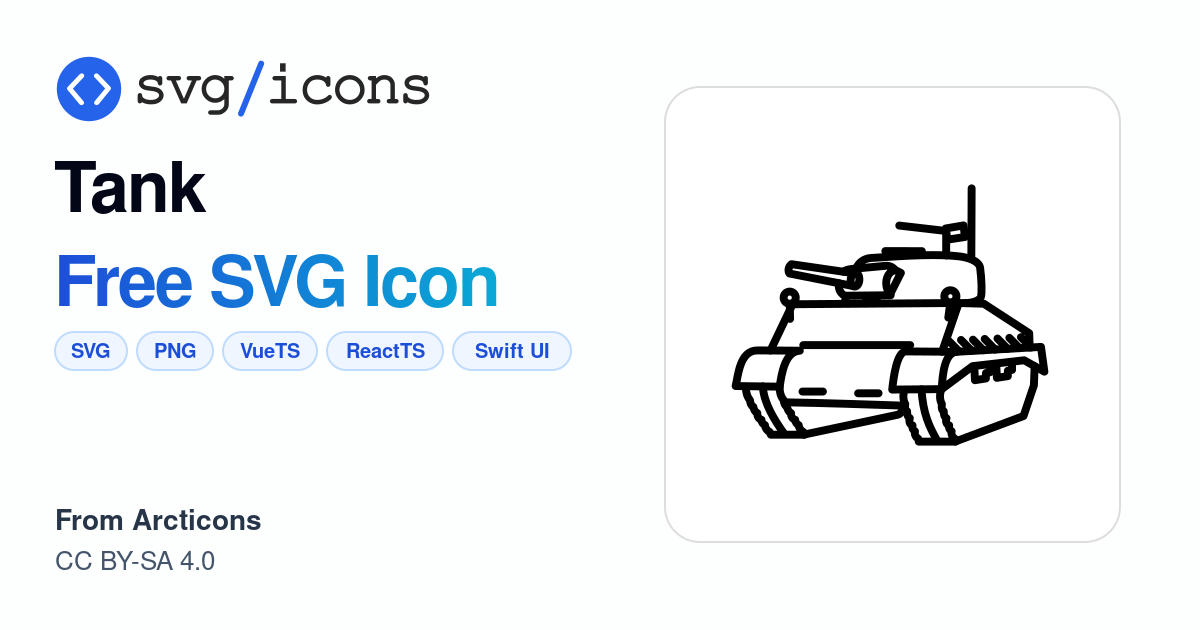 Tank SVG Icon - Free Tank PNG & SVG Download