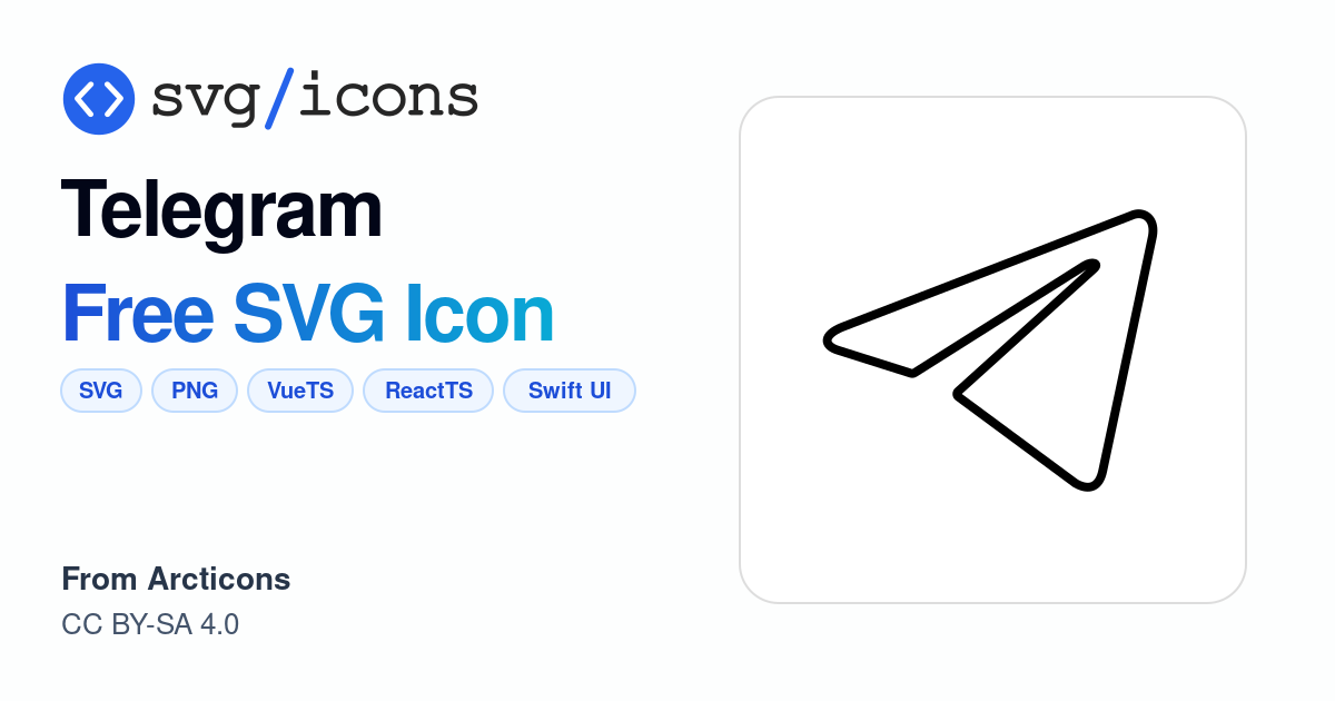 Telegram SVG Icon - Free Telegram PNG & SVG Download