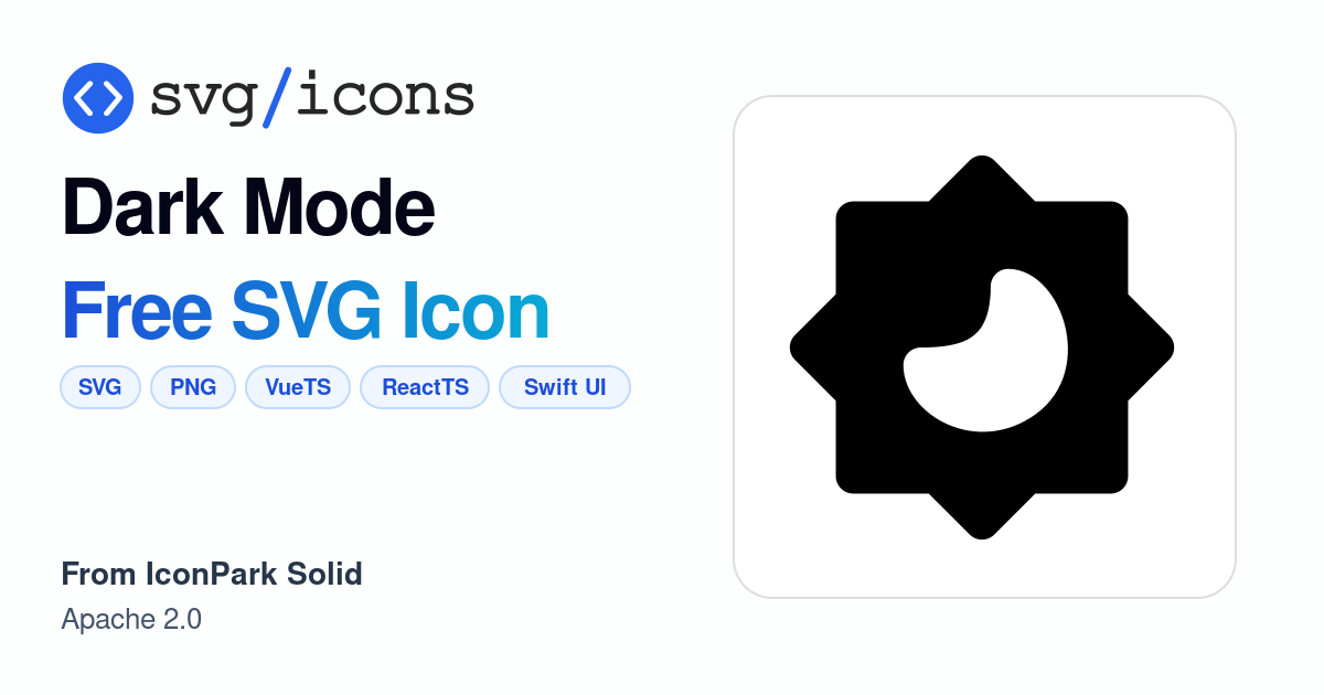 Dark-mode SVG Icon - Free Dark-mode PNG & SVG Download