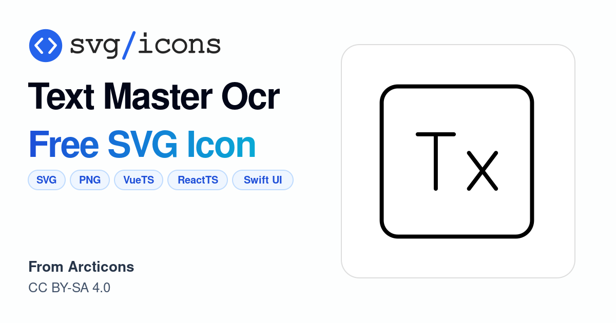 Text-master-ocr SVG Icon - Free Text-master-ocr PNG & SVG Download