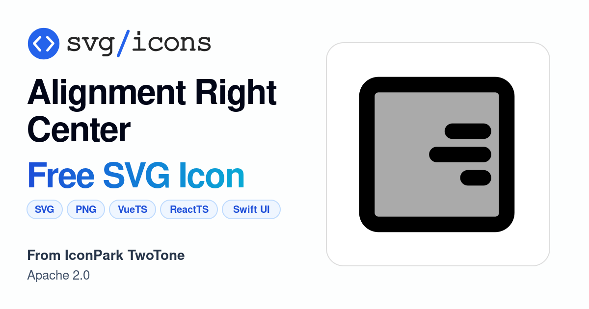 Alignment-right-center SVG Icon - Free Alignment-right-center PNG & SVG ...