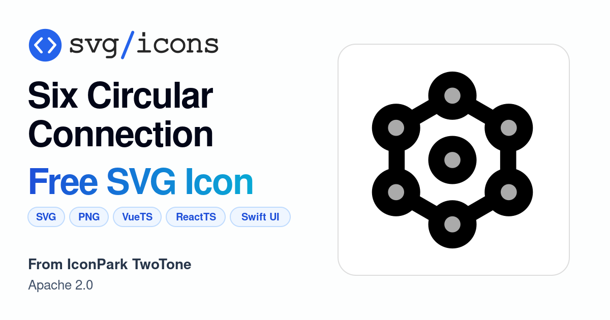 Six-circular-connection SVG Icon - Free Six-circular-connection PNG ...