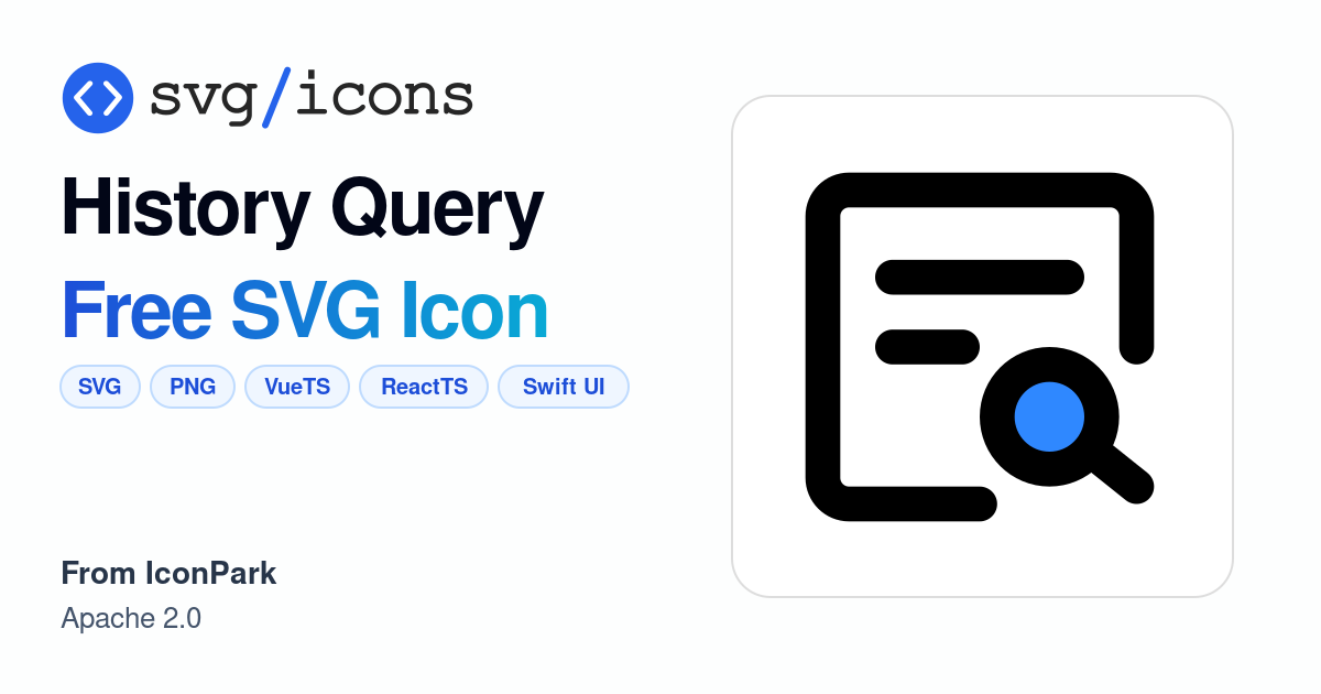 History-query SVG Icon - Free History-query PNG & SVG Download