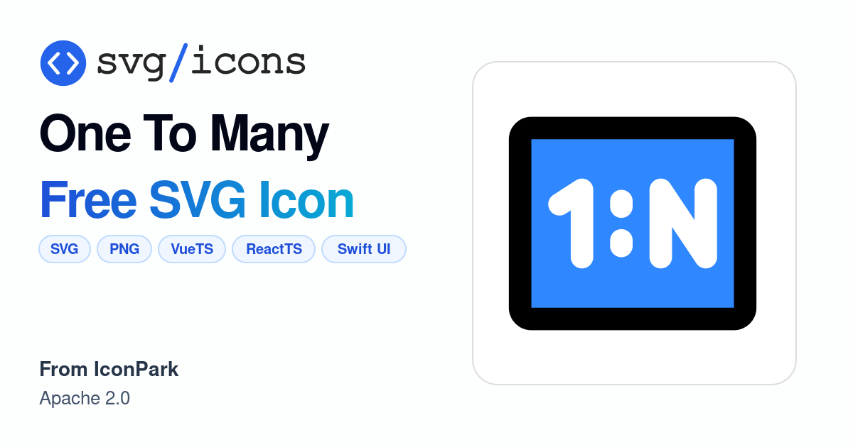 One-to-many SVG Icon - Free One-to-many PNG & SVG Download