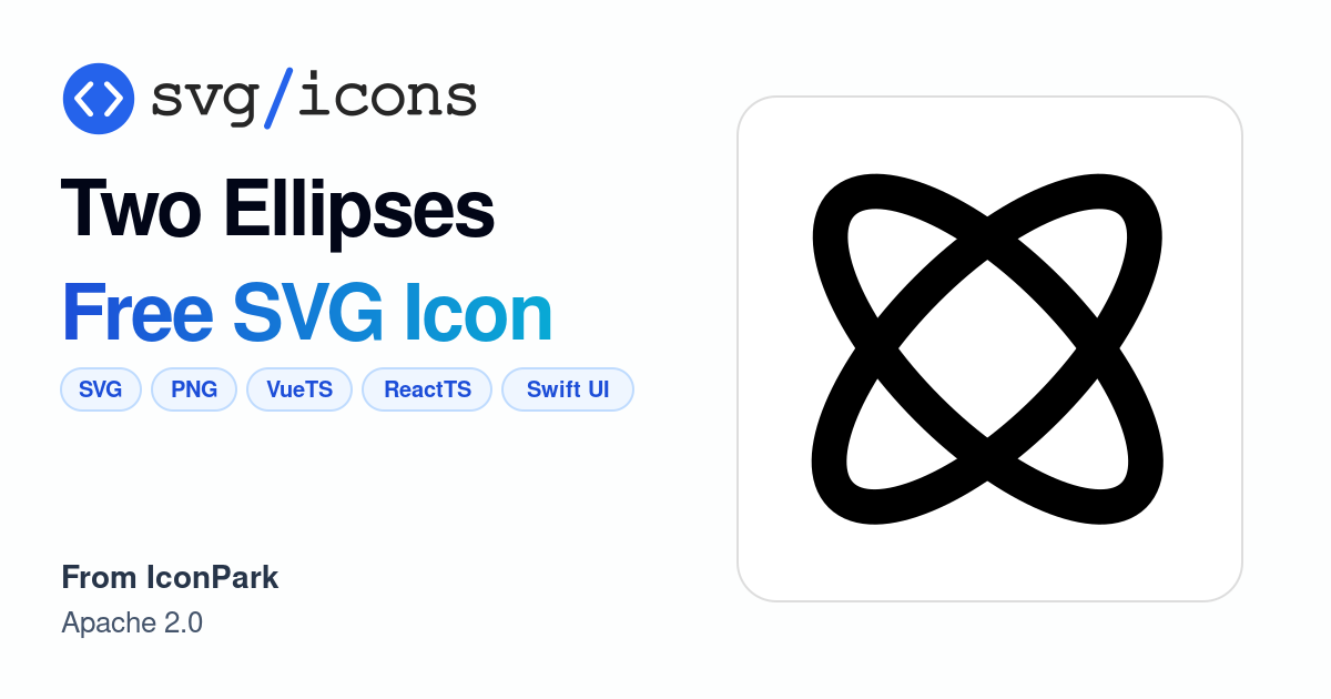 Two-ellipses SVG Icon - Free Two-ellipses PNG & SVG Download