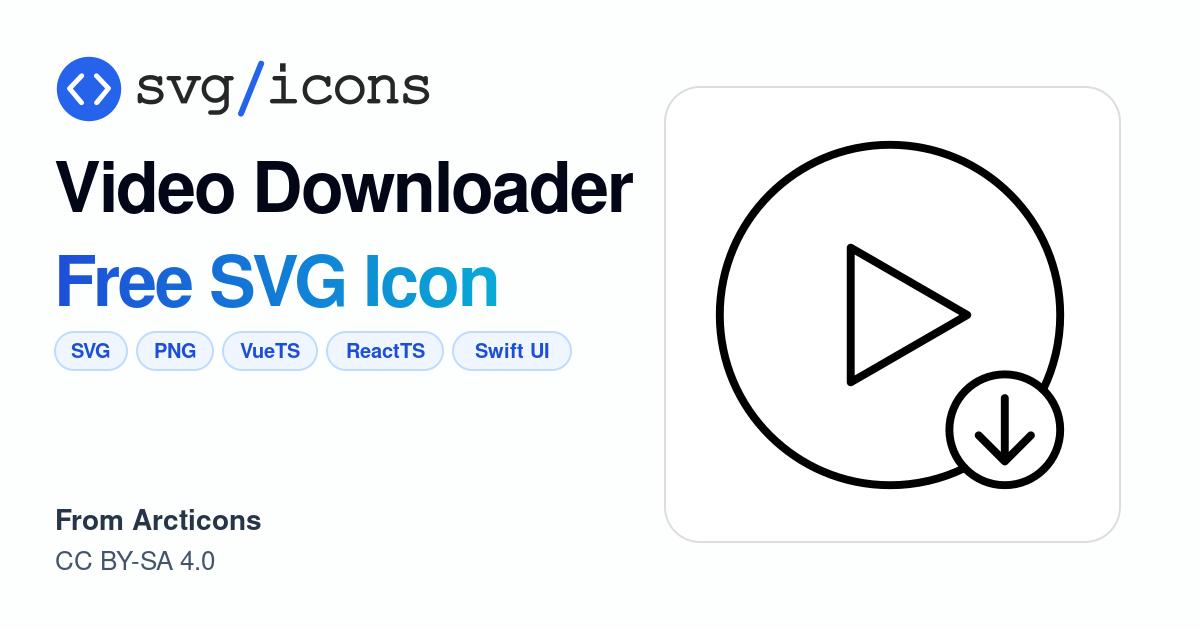 Video-downloader SVG Icon - Free Video-downloader PNG & SVG Download